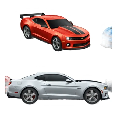 Cars racing, Camaro and mustang sticker