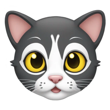 cat long black pulses yellow eyes Disney style sticker