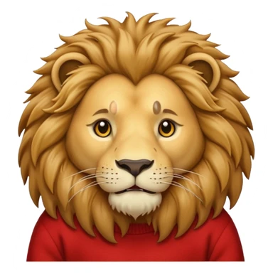 lion wearing red jumper sticker