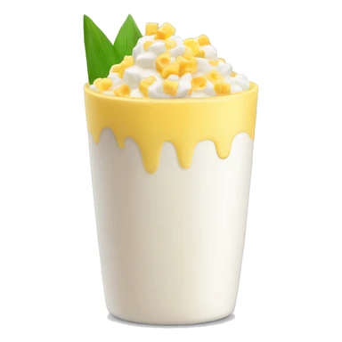 vaso de unicel con granos de elote y queso sticker