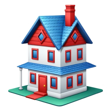 House made out of a playing cards sticker