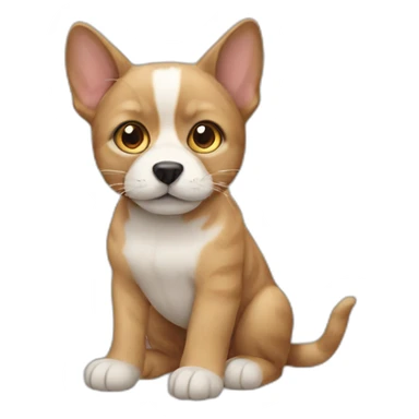 Dog merged with cat sticker