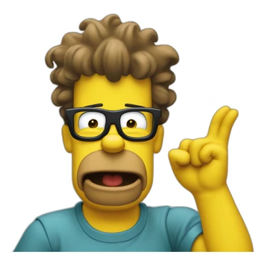 bart simpson doing the Jul singer sign sticker