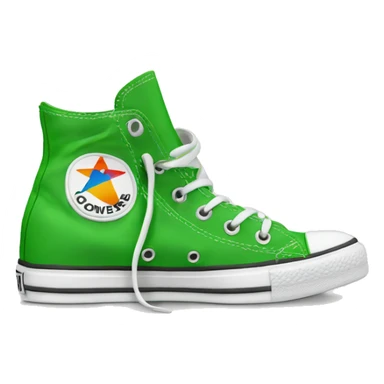 green platform high top converse sticker