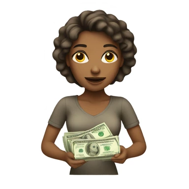 women with money  sticker