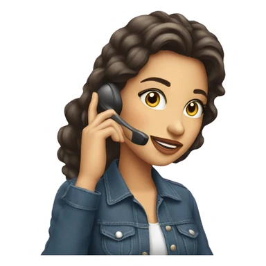 A beautiful girl on phone call sticker