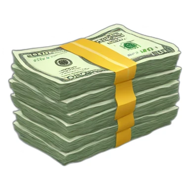 Stack of cash sticker