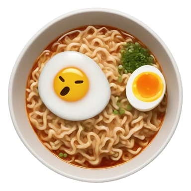 spicy ramen with soft boiled egg sticker