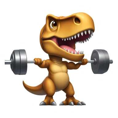 T-Rex weight lifting  sticker