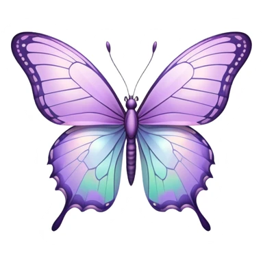 Pastel lilac iridescent butterfly sticker