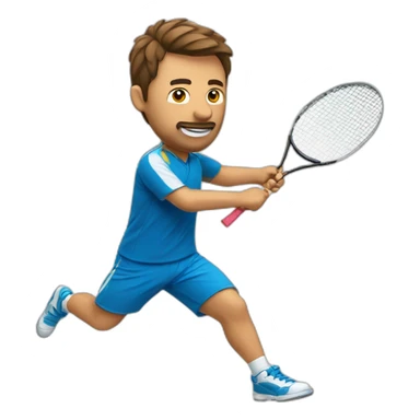 Homme jouant du badminton sticker