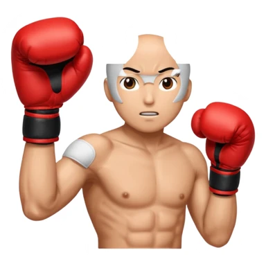 Saitama red hand punch with a boxing glove sticker
