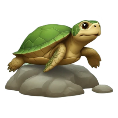 tortue sur une loutre sticker