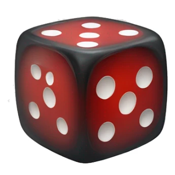 dice with red circle striked out on top sticker