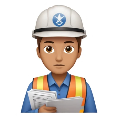 logistics specialist working with shipping documents sticker