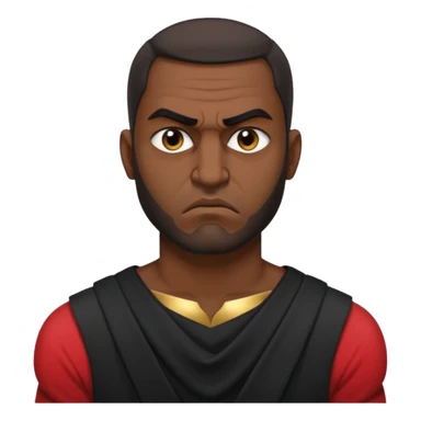 an angry Iraqi, in profile, chest-high sticker