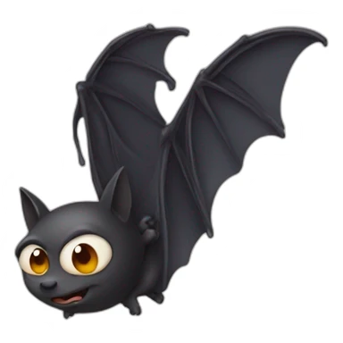 Bat pooing sticker
