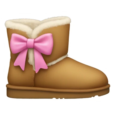 Mini uggs with a bow on the back sticker
