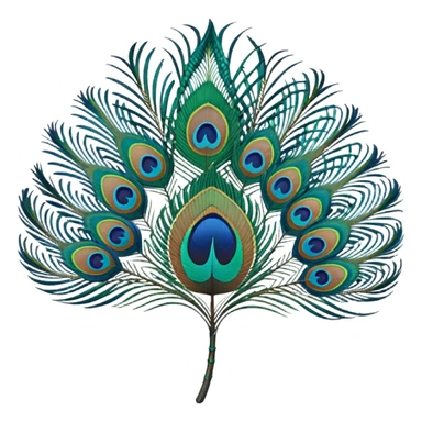 I need the single feather of peacock which indicated lord krishna  sticker