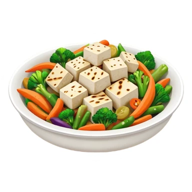 tofu and vegetable stir fry sticker