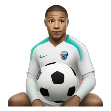 Panda qui joue au foot avec mbappe sticker