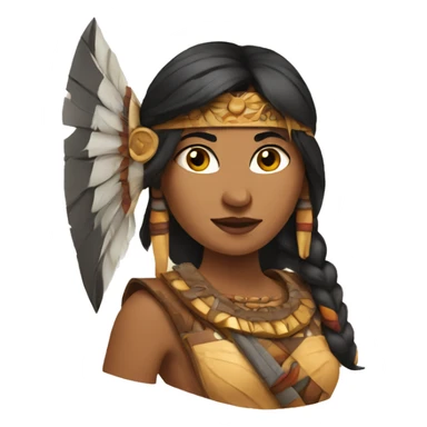Indian warrior woman sticker