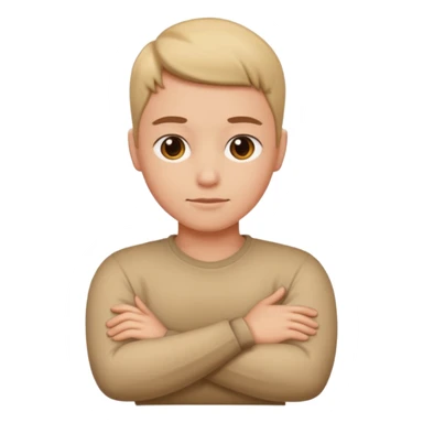 Arms crossed around neck  sticker