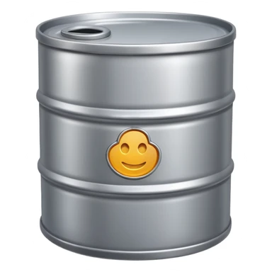 generate a realistic metal oil barrel without rust sticker