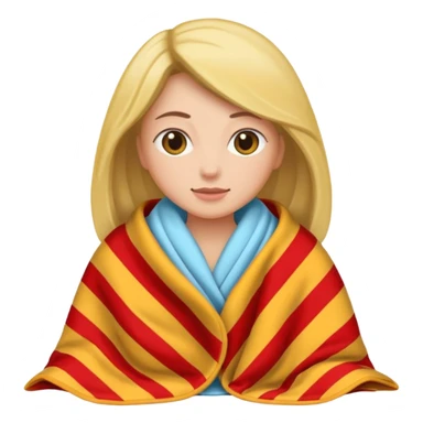 woman with blanket sticker