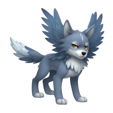 Winged Wolf-Pokémon full body sticker