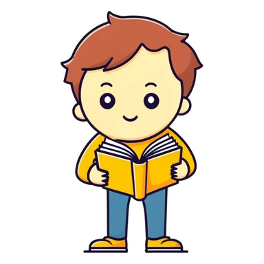 Stressed with book in hand  sticker
