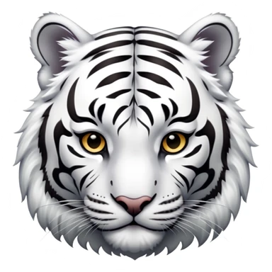 White tiger emoji sticker