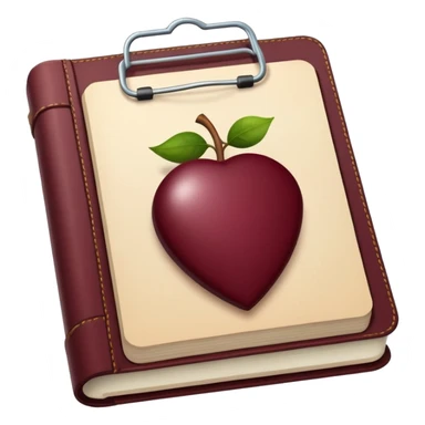 HAZ UN planificador de lista de objetivos en color vinotinto/rojo carmesí brillante, con hojas blancas sticker