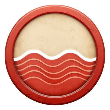 postmark, circular stamp with wavy lines, simple sticker