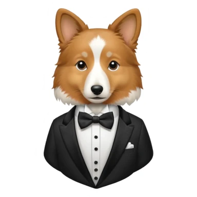 shetland sheepdog tricolor in a tuxedo sticker