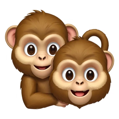 two monkeys chatting sticker