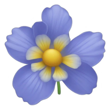 blue floweer sticker