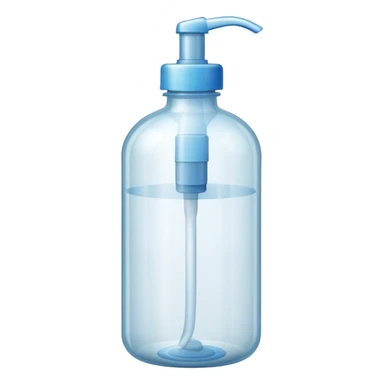 empty beauty product bottle icon, such as a pump bottle or tube, with no contents sticker