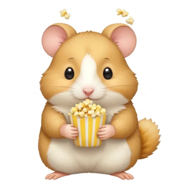 hamster holding pop corn sticker