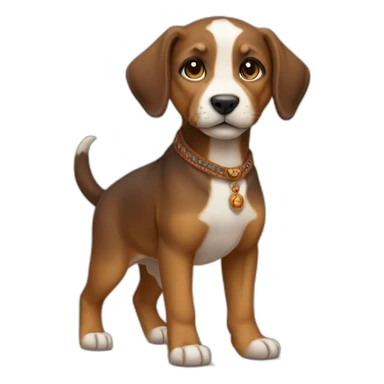 indian pariah puppy full body sticker