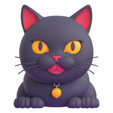 evil British cat sticker