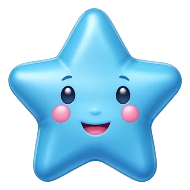 Blue bubblegum shaped as a star sticker