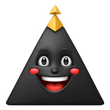 pyramide noir avec un sourire terrifiant  sticker
