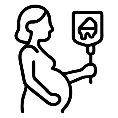 pregnant woman with raclette cheese and fork, icon style sticker