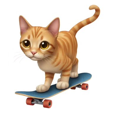 Cat on a skateboard sticker