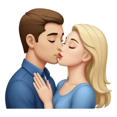Man kissing a woman sticker