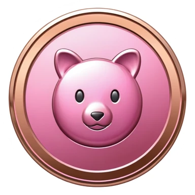 Pink money coin sticker
