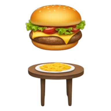 Hambúrguer on the table sticker