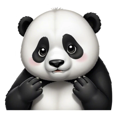 embarassed panda sticker