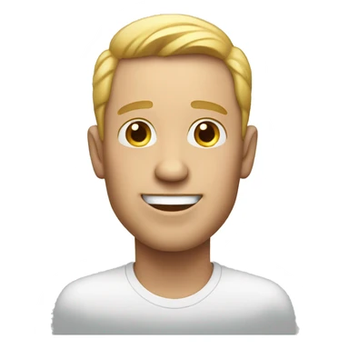 white man talking happy sticker